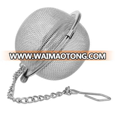 Cheap  price stainless steel mesh tea ball  4.5cm tea infuser with chain hot in India