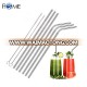 Private Label Reusable Fruit Juice Stainless Steel Metal Drinking Straws